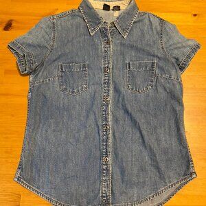Gap Denim Short Sleeve Button Down